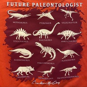 Long sleeve orange dinosaur TShirt